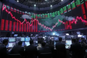 Markets fall as tech